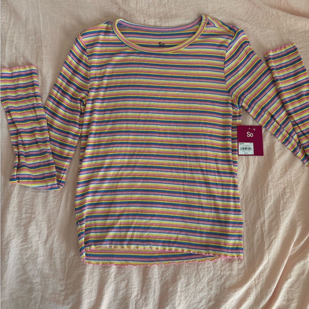So Striped Multicolor Long Sleeve Top